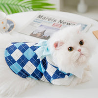 HKM-6524221 Fashionable Two-Pod Pet Skirts in Red and Blue Checkered Patterns for Small to Extra-Large Dogs