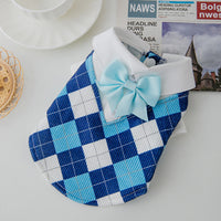 HKM-6524221 Fashionable Two-Pod Pet Skirts in Red and Blue Checkered Patterns for Small to Extra-Large Dogs