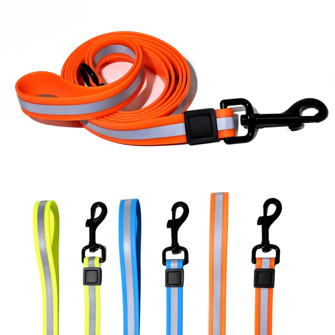HKM-6525629 Reflective Dog Leash Set with Waterproof and Odor-Resistant Material for Enhanced Nighttime Visibility