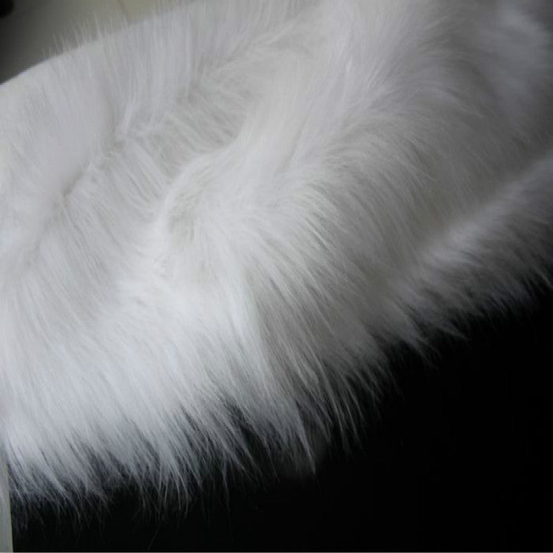 HKM-652691 Plush White Decorative Blanket for All Genders, Soft Viscose Fabric, Thick Design