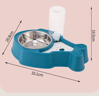 HKM-6527805 Pet 2-in-1 Automatic Drinking Bowl with Moisture Proof Design - Eco-Friendly PP Material in Blue, Pink or Green