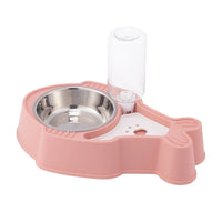 HKM-6527805 Pet 2-in-1 Automatic Drinking Bowl with Moisture Proof Design - Eco-Friendly PP Material in Blue, Pink or Green