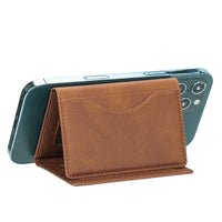 HKM-652883 Leather Tri-fold Magnetic Wallet Card Holder for Apple - Embossed Design, Various Colors Available