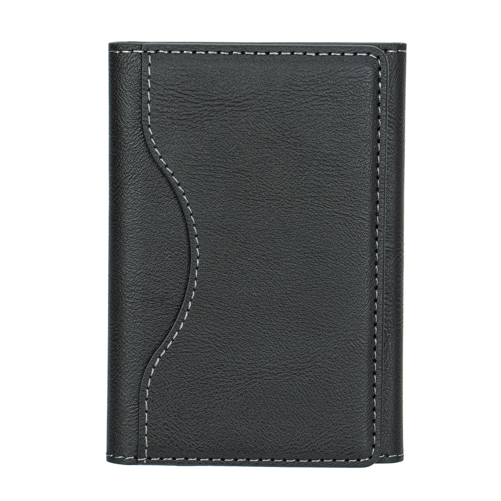 HKM-652883 Leather Tri-fold Magnetic Wallet Card Holder for Apple - Embossed Design, Various Colors Available