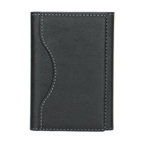 HKM-652883 Leather Tri-fold Magnetic Wallet Card Holder for Apple - Embossed Design, Various Colors Available