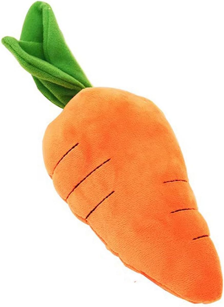 HKM-6529085 Soft Squeaky Carrot-Shaped Plush Toy for Dogs - Bite-Resistant & Comfortable