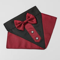 HKM-6529597 Stylish Pet Collar Triangle Scarf - Black/White, Blue/White, Red/Black, Blue/Black, Polyester