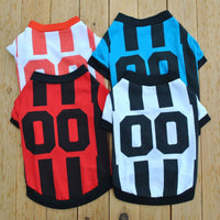 HKM-6529981 Classic Striped Jersey for Pets ¨C Blue and Black, Black and Red, Black and White ¨C XS to L Sizes
