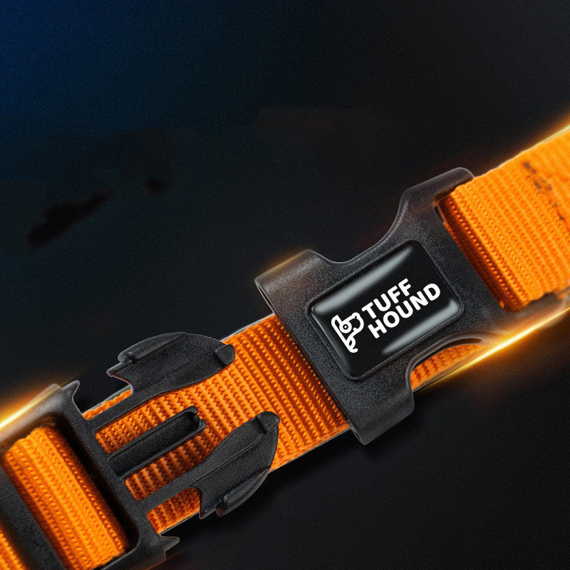 HKM-6530877 Reflective Holographic Dog Leash, Durable Nylon Webbing in Purple, Orange, or Black
