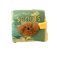HKM-6532413 Plush Green Cloth Book Toy for Dogs with Sound and Smell Features