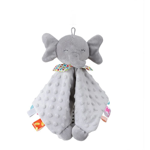 HKM-653587 Soft Plush Comforter Blanket with Teether and Sleep Doll for Newborns - Ideal Soothing Toy and Bib