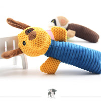 HKM-6537021 Plush Sound Toy Set – Yellow Puppy, Coffee Calf, Green Frog (Varied Sizes)