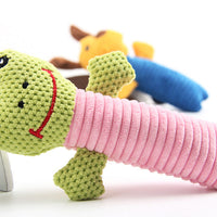 HKM-6537021 Plush Sound Toy Set – Yellow Puppy, Coffee Calf, Green Frog (Varied Sizes)