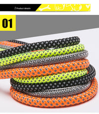 HKM-6537149 Durable Dog Walking Rope - Available in Orange, Light Green, Gray, and Black, 180cm Length with Comfortable Grips