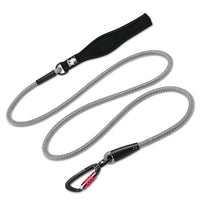 HKM-6537149 Durable Dog Walking Rope - Available in Orange, Light Green, Gray, and Black, 180cm Length with Comfortable Grips