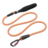 HKM-6537149 Durable Dog Walking Rope - Available in Orange, Light Green, Gray, and Black, 180cm Length with Comfortable Grips