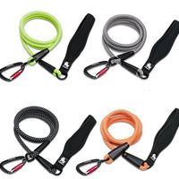 HKM-6537149 Durable Dog Walking Rope - Available in Orange, Light Green, Gray, and Black, 180cm Length with Comfortable Grips