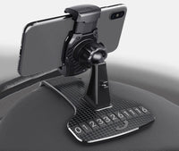 HKM-653715 Carbon Fiber Rearview Mirror Phone Holder for Horizontal and Vertical Screens