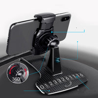 HKM-653715 Carbon Fiber Rearview Mirror Phone Holder for Horizontal and Vertical Screens