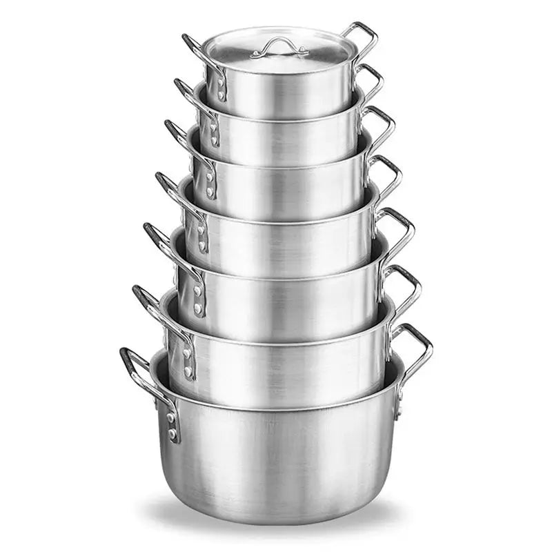 HKM-653715 Durable Stainless Steel Non-Stick Cookware Set - 5/7 Pieces Induction Compatible Pots and Pans for Modern Cooking