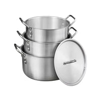 HKM-653715 Durable Stainless Steel Non-Stick Cookware Set - 5/7 Pieces Induction Compatible Pots and Pans for Modern Cooking