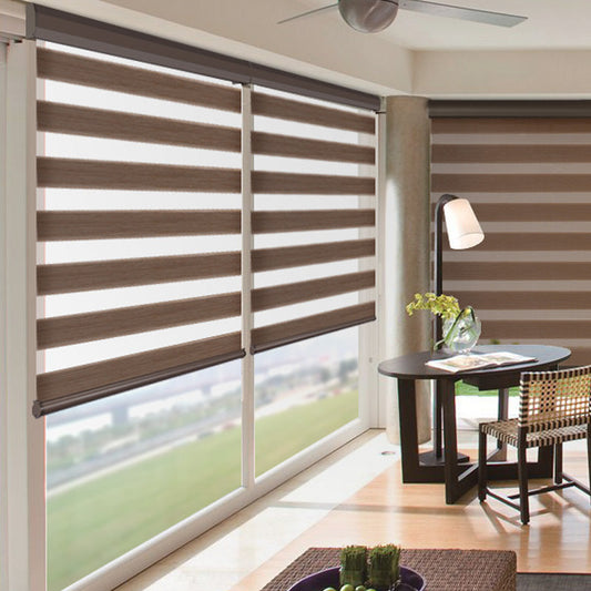 HKM-653715 Soft Polyester Semi-Shading Roller Curtain in Various Colors for Interior & Exterior Installation