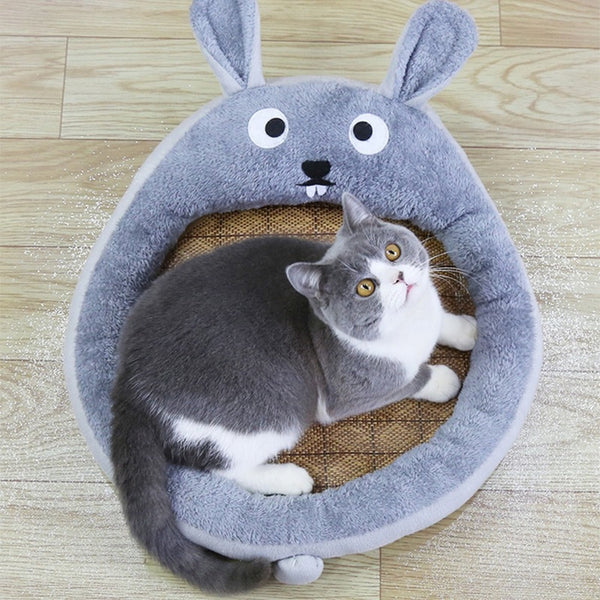 HKM-6537405 Plush Pet Nest Mat in Grey, Pink, Roman, and Brown Colors, Available in Multiple Sizes