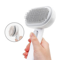 HKM-6538941 One-Button Cat Hair Comb Cleaner in White