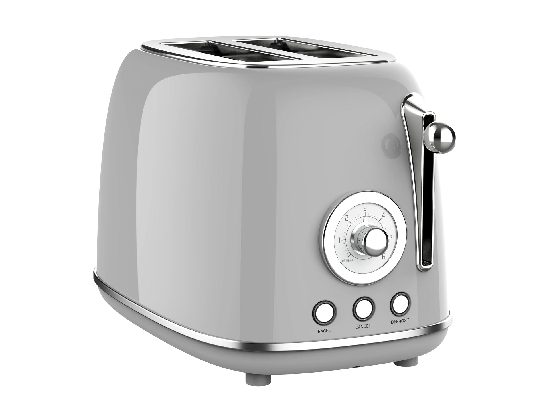 HKM-653907 Retro 2-Slice Toaster, Customizable Colour Options for Breakfast Preparation