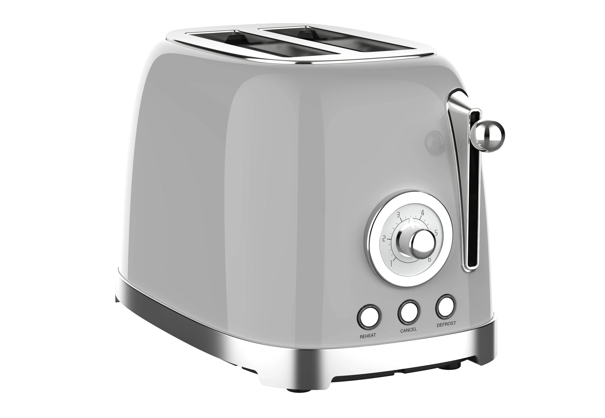 HKM-653907 Retro 2-Slice Toaster, Customizable Colour Options for Breakfast Preparation