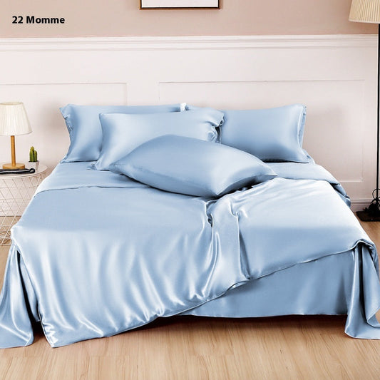 HKM-654163 Double-Sided Silk Duvet Cover in Solid Colors - Multiple Sizes Available