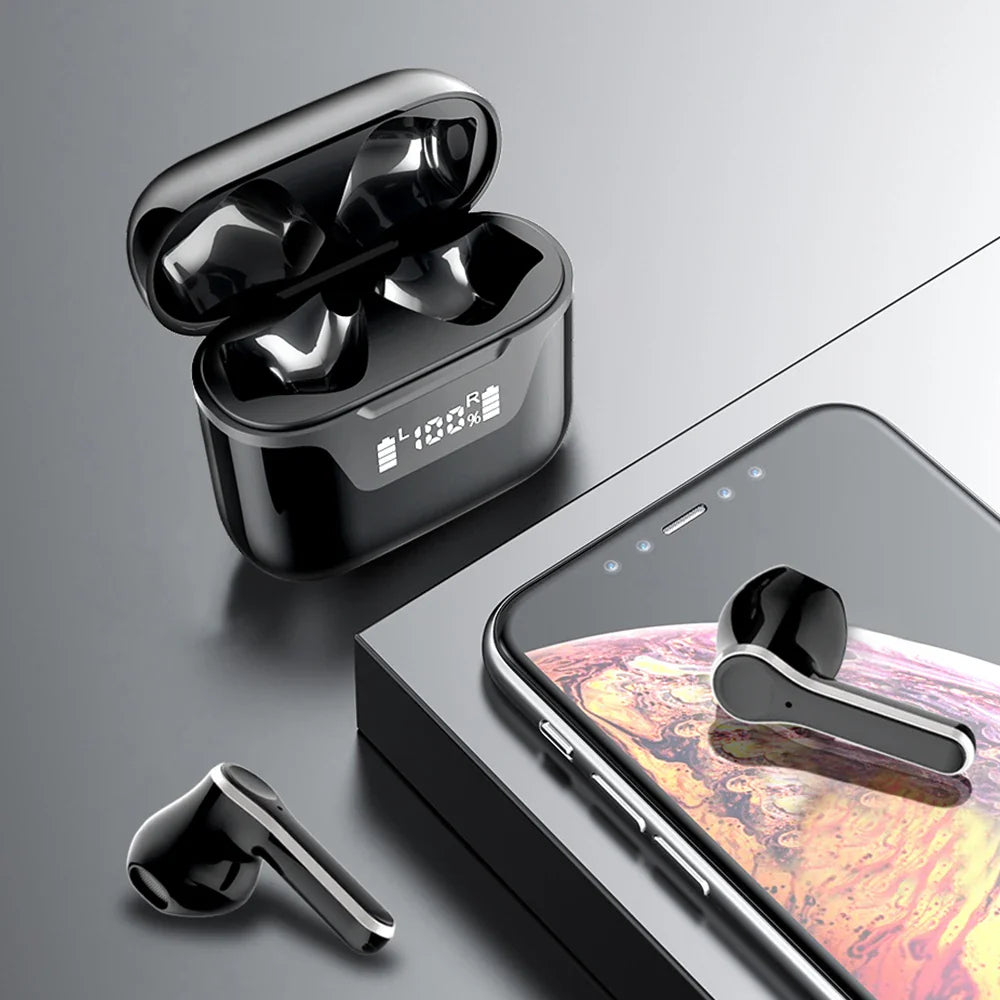 HKM-654163 Wireless Earbuds with LED Battery Display - Bluetooth Earphones for Clear Sound and Comfort