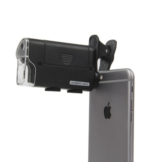 HKM-654227 Adjustable 60X-100X Mobile Phone Microscope with ABS Frame and Acrylic Lens