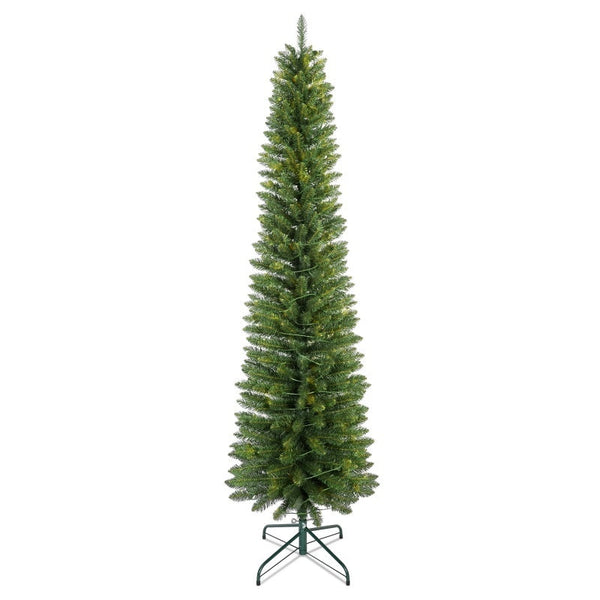 HKM-654291 PVC Pencil Christmas Tree - 5FT, 6FT, 7FT Options in Green with Multiple Tips