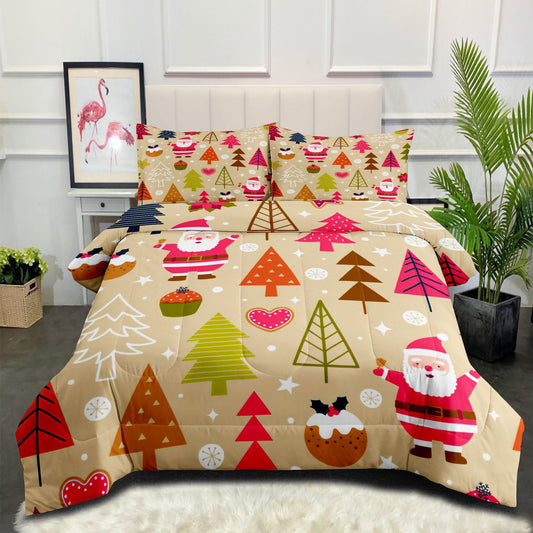 HKM-654483 Cozy Snowman Three-Piece Bedding Set in Multiple Sizes with Digital Printing