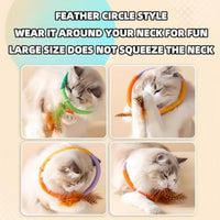 HKM-6546365 Cotton Rope Catnip Chew Toy with Feather for Interactive Fun and Dental Care