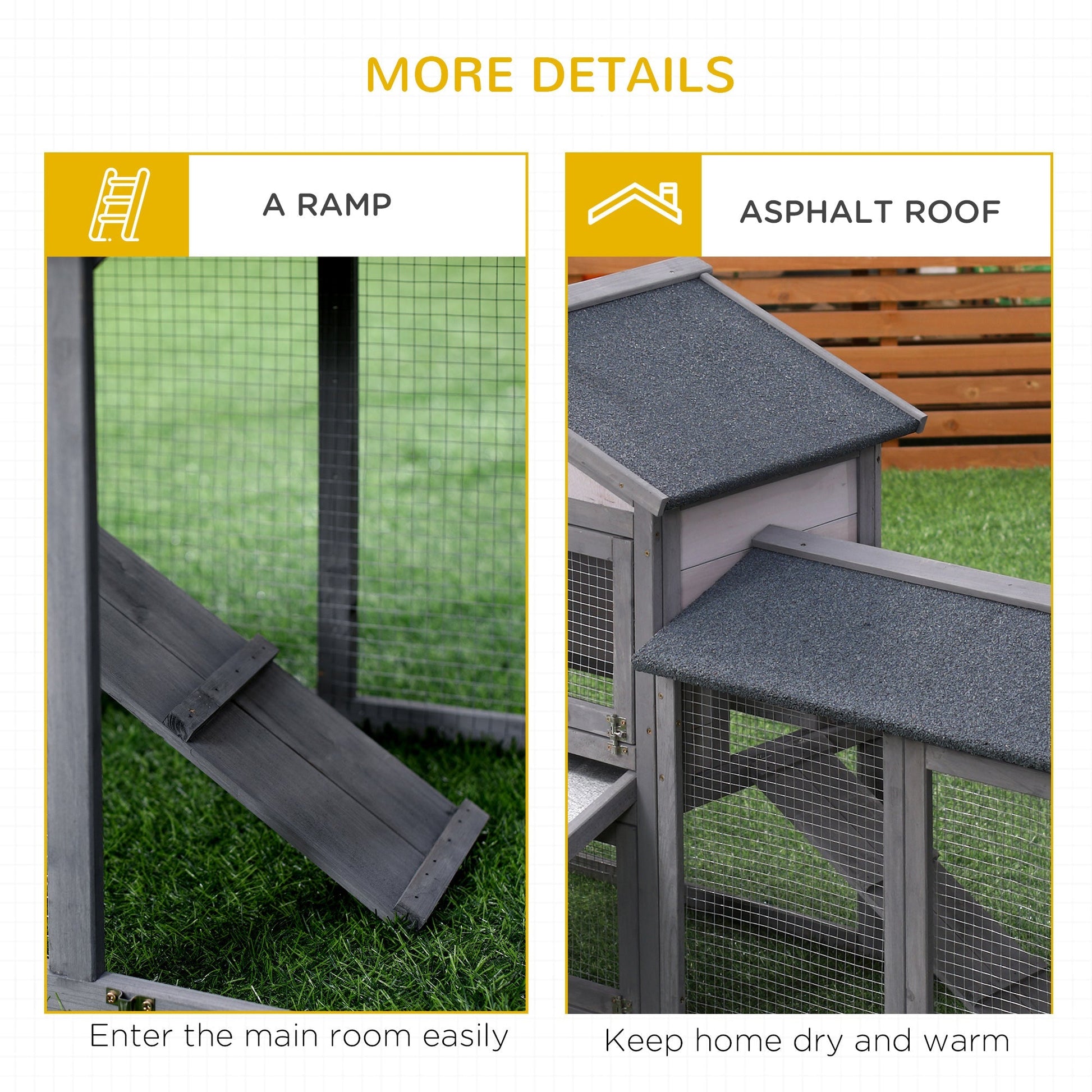 HKM-6546749 Large Wooden Rabbit Hutch for Outdoor and Indoor Use – Perfect for Small to Medium-Sized Rabbits