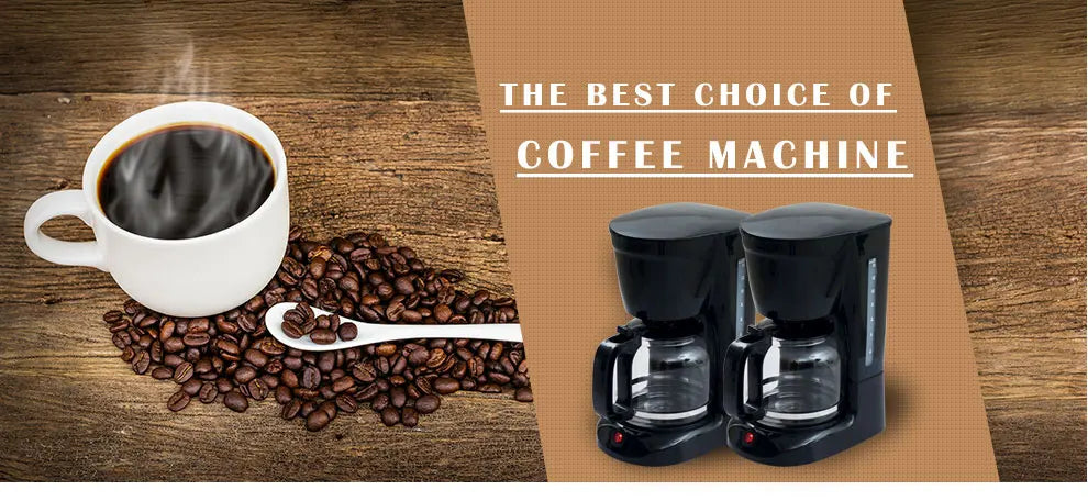 HKM-654739 Automatic Single 24-Hour Programmability Drip Coffee Maker with LCD Screen for Office and Home Use