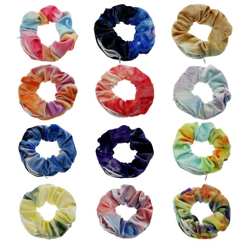 HKM-654739 Gradient Color Diamond Velvet Women's Headband - Simple Wave Weave Design