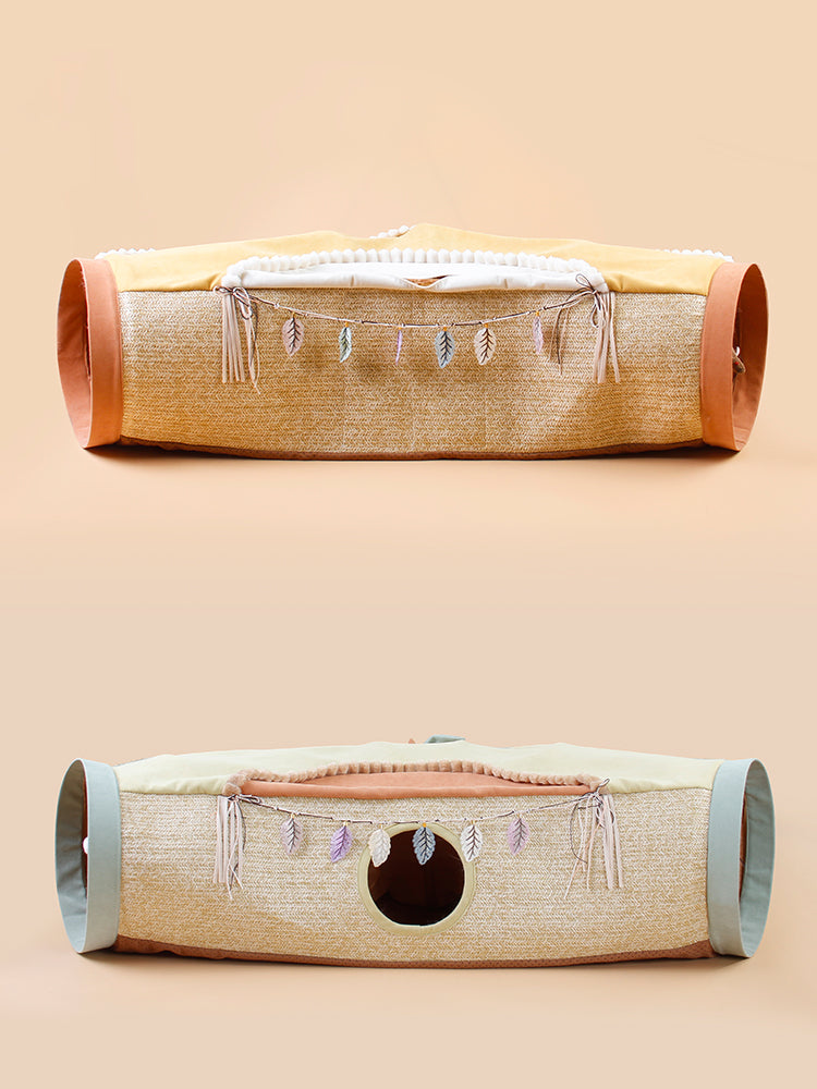 HKM-6548157 Cat Litter Roll Toy with Drilling Hole - Avocado & Orange Options for Cats Under 20 kg