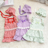 HKM-6548669 Charming Purple & Mint Green Pet Summer Vest for Cats