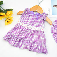 HKM-6548669 Charming Purple & Mint Green Pet Summer Vest for Cats