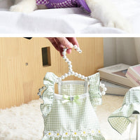 HKM-6548669 Charming Purple & Mint Green Pet Summer Vest for Cats