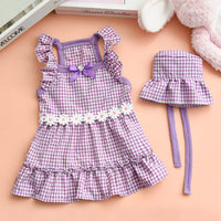HKM-6548669 Charming Purple & Mint Green Pet Summer Vest for Cats