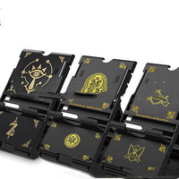 HKM-654867 Adjustable Folding Stand for Nintendo Switch and Mobile Devices with 7 Card Holders - Compact and Durable Design