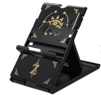 HKM-654867 Adjustable Folding Stand for Nintendo Switch and Mobile Devices with 7 Card Holders - Compact and Durable Design