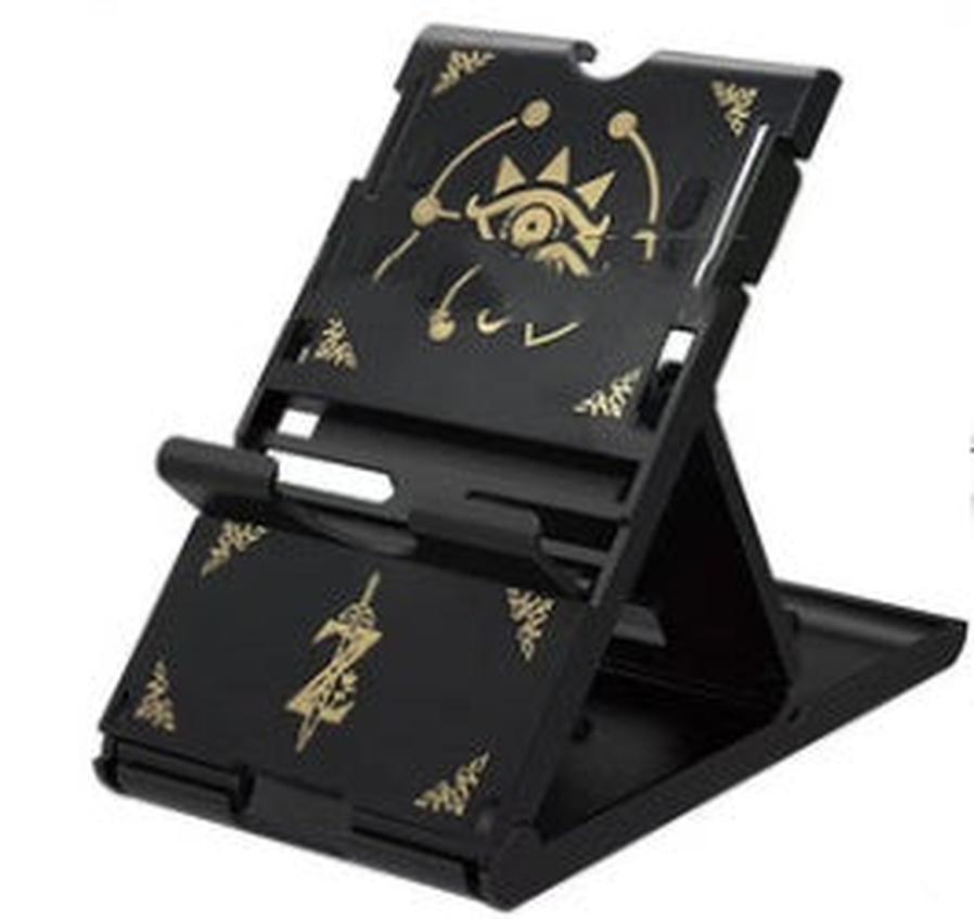 HKM-654867 Adjustable Folding Stand for Nintendo Switch and Mobile Devices with 7 Card Holders - Compact and Durable Design
