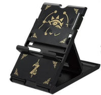 HKM-654867 Adjustable Folding Stand for Nintendo Switch and Mobile Devices with 7 Card Holders - Compact and Durable Design