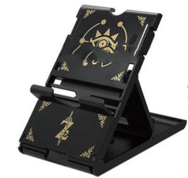 HKM-654867 Adjustable Folding Stand for Nintendo Switch and Mobile Devices with 7 Card Holders - Compact and Durable Design