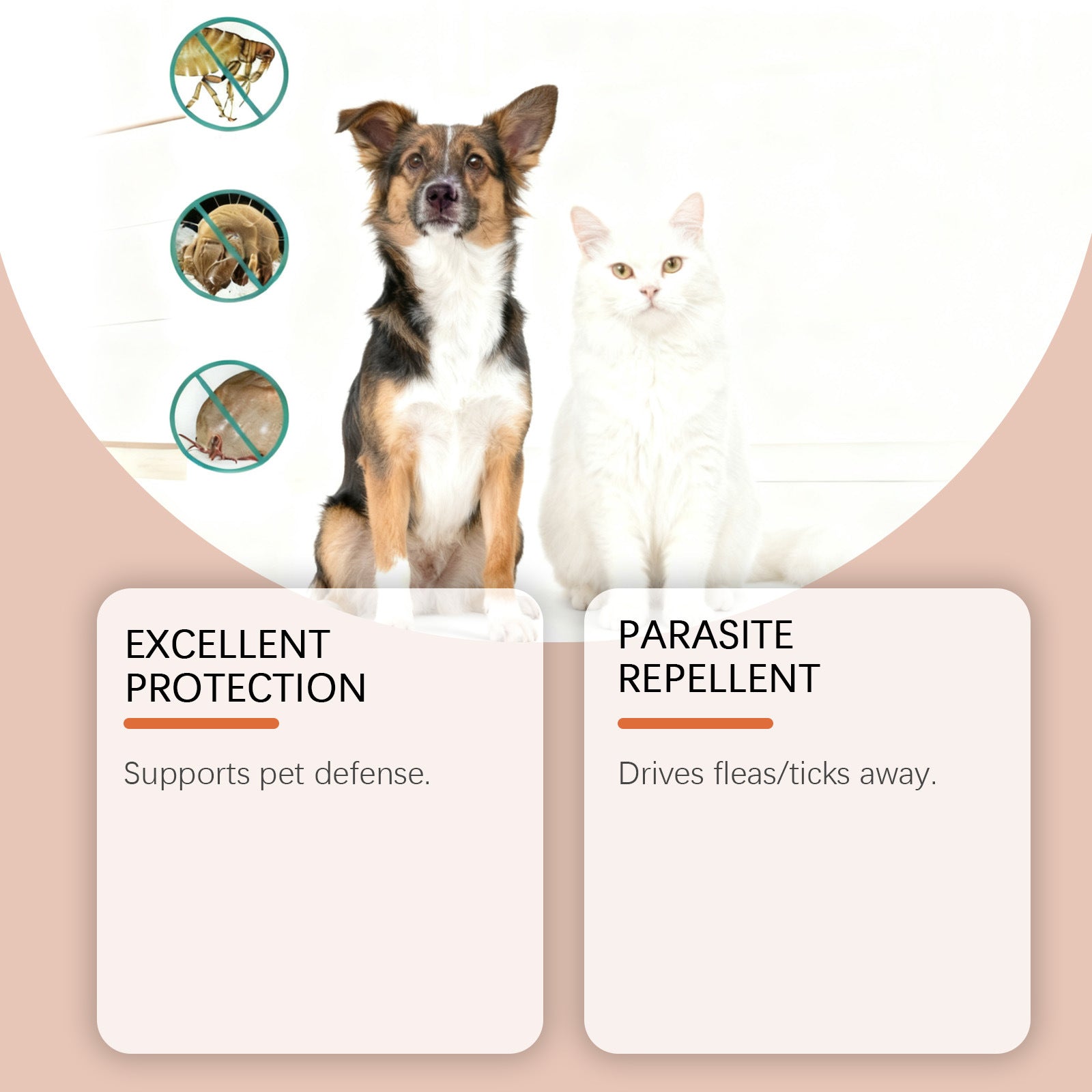 HKM-6548925 Flea and Tick Prevention Support Drops for Dogs and Cats - Natural Ingredients for Safe Protection